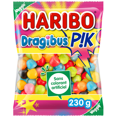 Confiserie dragibus pik HARIBO, sachet de 230g