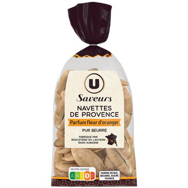 Biscuits Navettes de Provence fleur d'oranger pur beurre - 400g