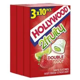 Chewing-gums Max parfum fraise citron vert sans sucres HOLLYWOOD, 3x10dragées, 66g