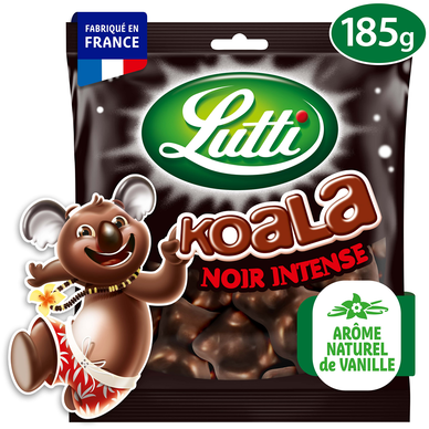 Bonbons Guimauve Koala au chocolat noir LUTTI - Sachet de 185g