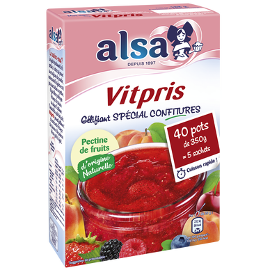 Gélifiant pour confitures VITPRIS ALSA, 5 doses, 188g