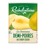 Demi poires au sirop léger ROCHEFONTAINE, boîte 4/4, 480g