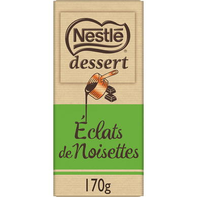 Chocolat noir éclats noisettes pâtissier NESTLE DESSERT - Tablette 170g