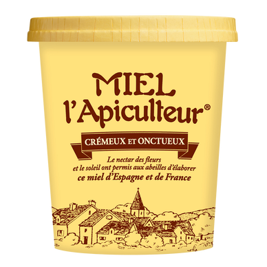 Miel de nos terroirs crèmeux MIEL L'APICULTEUR, pot en carton, 1kg