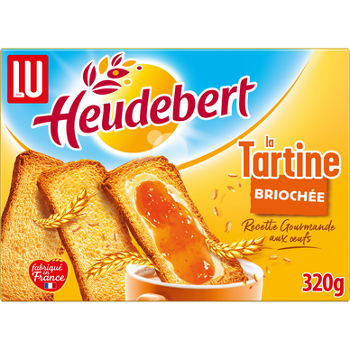 Tartines de pain briochées HEUDEBERT - Paquet de 32 tranches - 320g