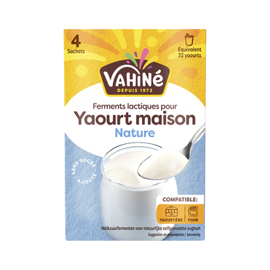 Ferments lactiques pour yaourt maison nature VAHINE 4x4g 16g