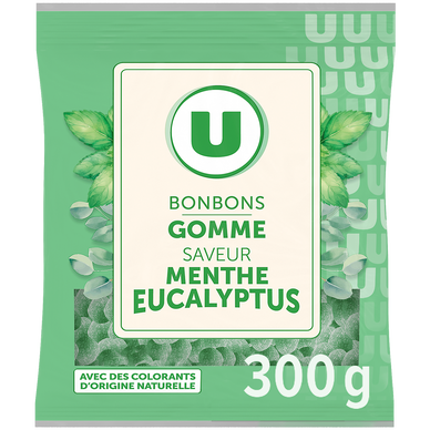 Bonbons saveur à la menthe et eucalyptus, - sachet de 300g