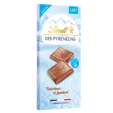 Chocolat au lait Les Pyrénéens lait LINDT, Tablette de 150g