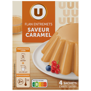 Préparation Entremets pour flan caramel, 4 doses, 180g
