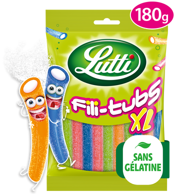Bonbons Fili-Tubs XL piquants LUTTI - Sachet de 180g