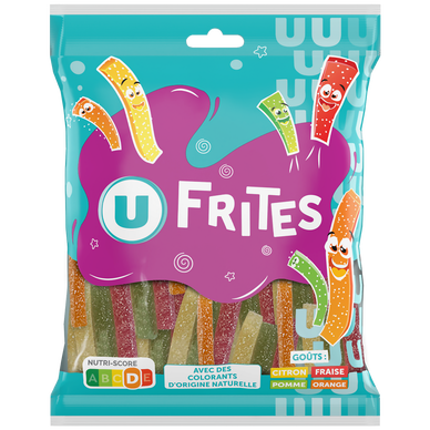 Bonbons Gélifiés frites acides - sachet 250g