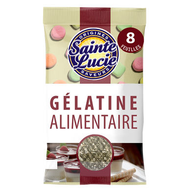 Gélatine feuilles SAINTE LUCIE, x12