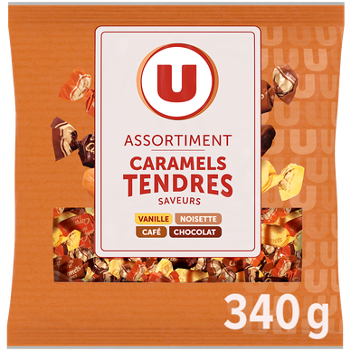 Assortiment de bonbons au caramel tendre  paquet de 340g