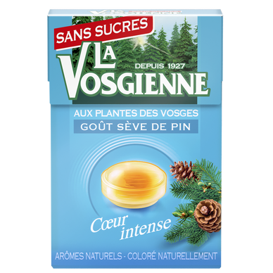 Bonbons à la sève de pin sans sucres LA VOSGIENNE boîte 46g