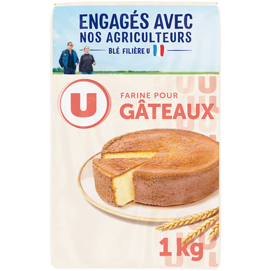 Farine à gateaux avec poudres à lever incorporées  sachet de 1kg