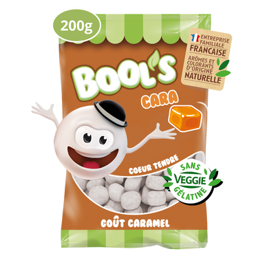 Bonbons goût caramel BOOL'S, sachet 200g