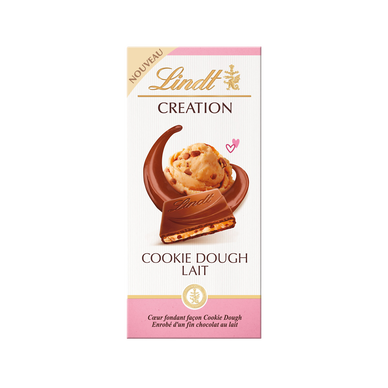 Tablette chocolat cookie dough lait création LINDT 150g