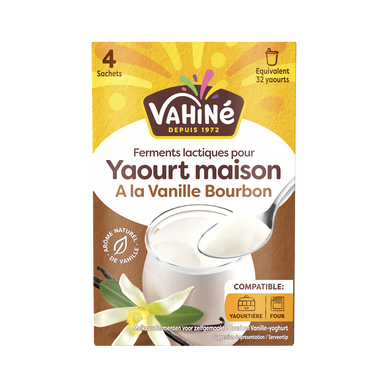 Ferments lactiques pour yaourt maison vanille VAHINE 4x5g 20g