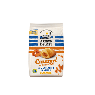 Madeleine fourrage caramel beurre salé ARMOR DELICES x8 264g