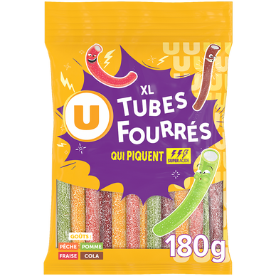 Bonbons Tubes fourrés qui piquent XL, 180g