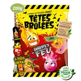 Pâtes à mâcher acides aromatisées goûts fruits rouges fruits de la passion pomme cerise TETES BRULEES, 200g