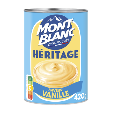 Crème saveur vanille MONT BLANC, boîte héritage 420g