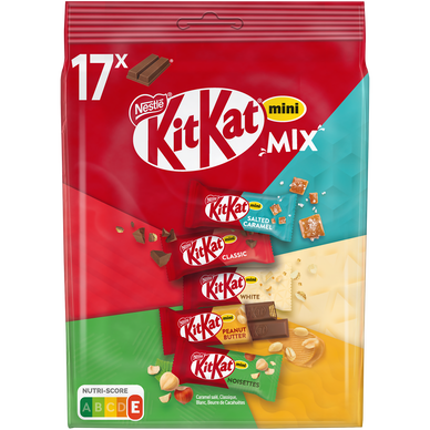 Barres de chocolat au lait Mini Mix KITKAT - Sachet de 241g