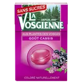 Bonbons goût cassis sans sucres LA VOSGIENNE, boîte 49g