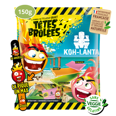 Bonbons TETE BRULEES Koh Lanta, sachet 150g