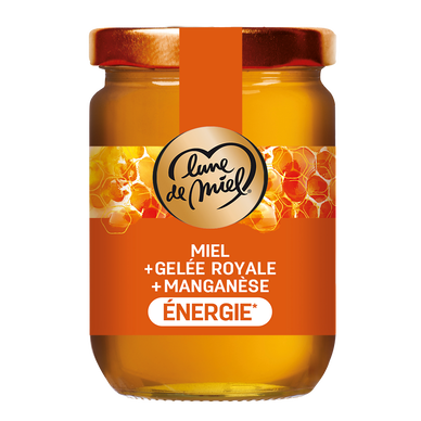Miel crémeux + gelée royale LUNE DE MIEL, pot verre 230g