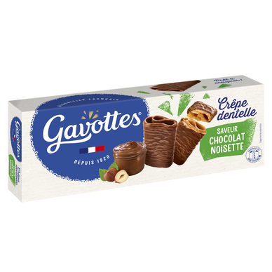 Crèpes dentelle saveur noisette chocolat lait GAVOTTES 90g