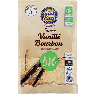 Sucre vanille bourbon Bio SAINTE LUCIE, 5 sachets