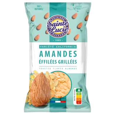 Amandes éffilées grillées SAINTE LUCIE, 100g