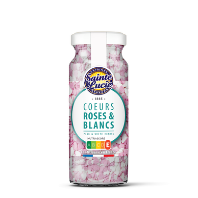 Coeurs roses et blancs SAINTE LUCIE, 55g