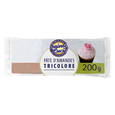 Pâte d'amandes tricolore SAINTE LUCIE, 200g