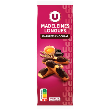 Madeleines longues marbrées chocolat - 250g
