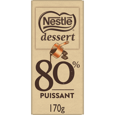 Chocolat noir 80% pâtissier NESTLE DESSERT - Tablette 170g