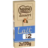 Chocolat au lait pâtissier NESTLE DESSERT, tablette 2x170g, 340g