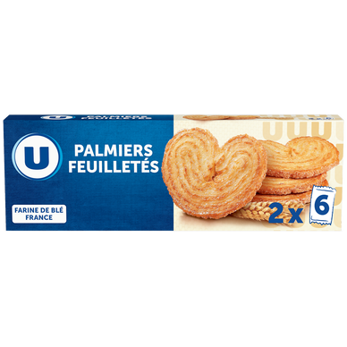 Palmiers feuilletés U, 100g