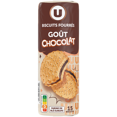 Goûters ronds fourrés au chocolat U, 300g