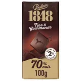 Chocolat fine & gourmande 70% noir POULAIN 1848,  tablette 100g