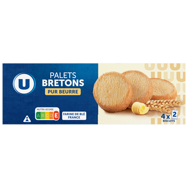Palets Bretons pur beurre U, 125g