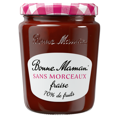 Confiture sans morceaux fraise BONNE MAMAN,  bocal  310g