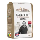 Farine de blé t55 SAVOIR TERRE, sachet de 1kg
