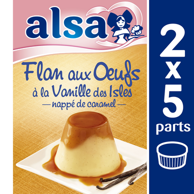 Flan aux oeufs vanille ALSA, 2 doses, 250g