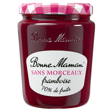 Confiture sans morceaux framboise BONNE MAMAN,  bocal 310g