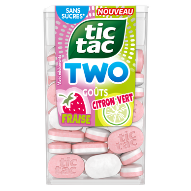 Bonbons TIC TAC Two Fraise Citron 38 pastilles 38,5 g