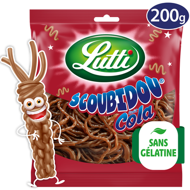Bonbons gélifiés aromatisée scoubidou cola LUTTI sachet 200g
