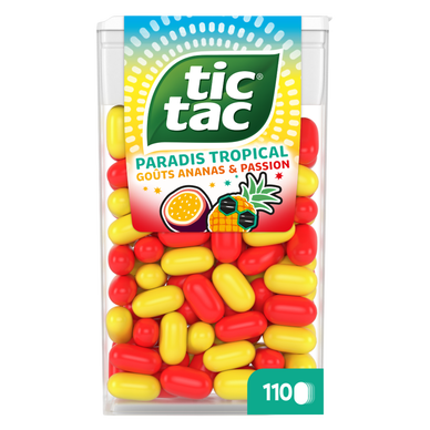 Bonbons goût ananas et fruits de la passion TIC TAC T110 54G