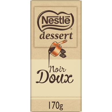 Chocolat noir doux NESTLE DESSERT - Tablette 170g